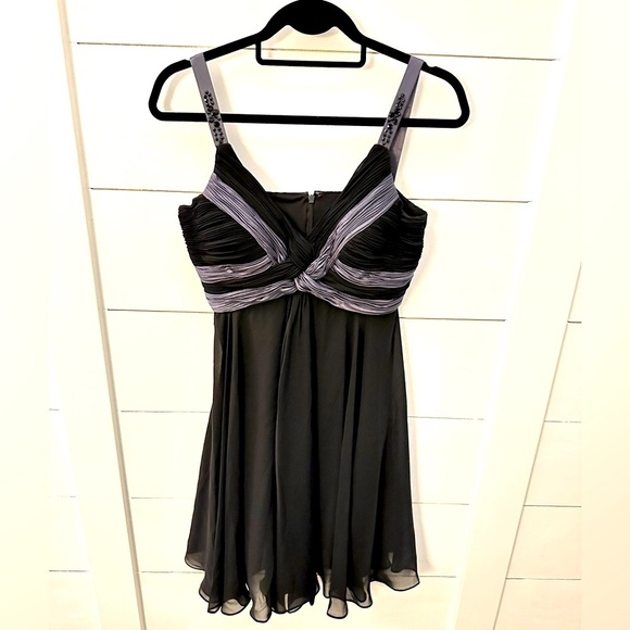 Y2K Vintage black babydoll Dressbarn midi prom party woman evening dress 10 - Picture 1 of 14